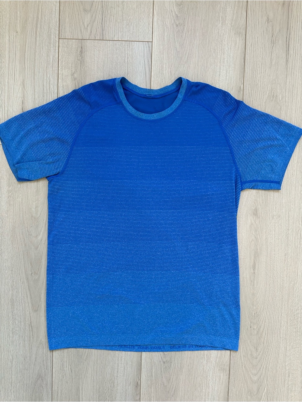 Lululemon Blue Metal Vent Tech Athletic Shirt